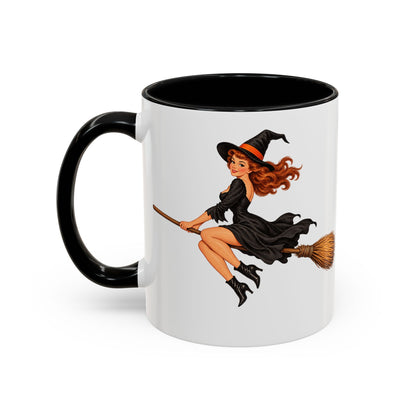 Hazel Hex White Accent Mug by CreepyCrafts.boo