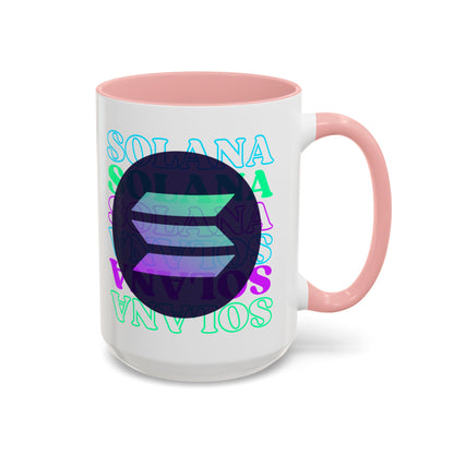Solana Solana Solana (SOL) Accent Mug by cypherpunkgear.com