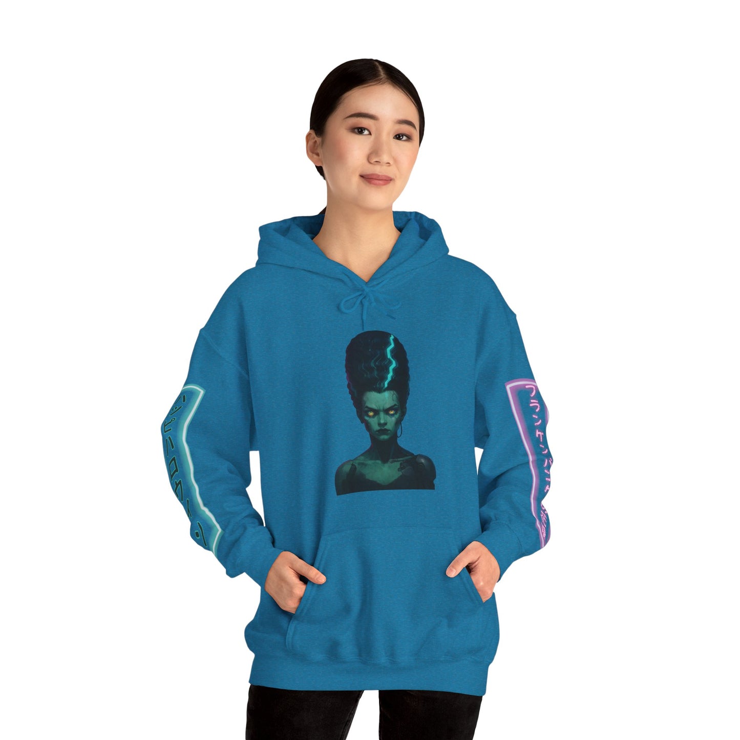 Bride of Frankenpunk Hoodie Unisex Hooded Sweatshirt by CreepyCrafts.boo