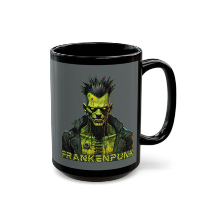 Frankenpunk Grey Mug by CreepyCrafts.boo
