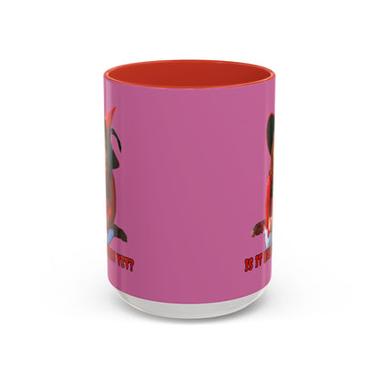 Is it Halloween yet? Pink Accent Mug by CreepyCrafts.boo