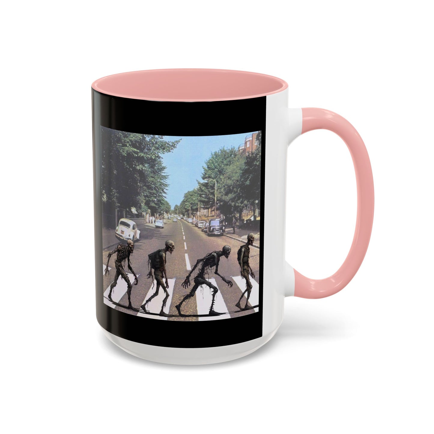 2-sided, Scabby Road Black Accent Mug by CreepyCrafts.boo