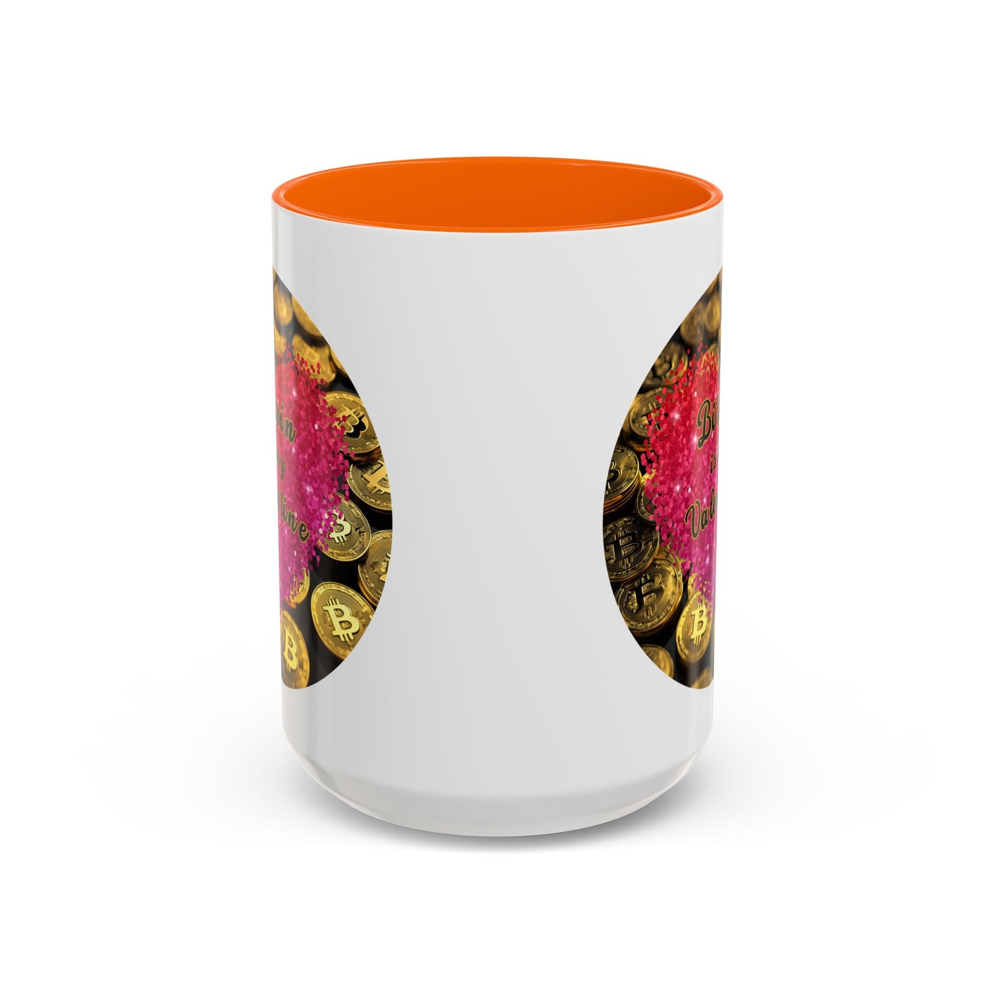 Bitcoin is My Valentine White Accent Mug by cypherpunkgear.com