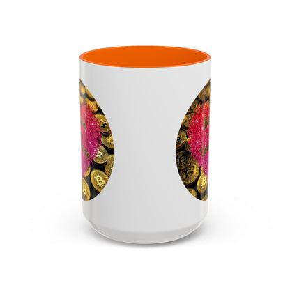 Bitcoin is My Valentine White Accent Mug by cypherpunkgear.com