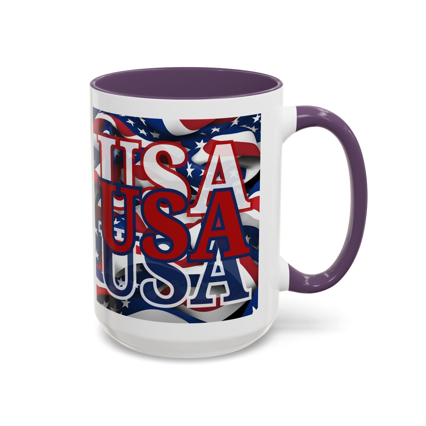 USA Red font Center Patriot Accent Mug by cypherpunkgear.com
