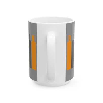 Bitcoin (BTC) Freedom Gray Mug by cypherpunkgear