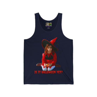 Is it Halloween yet? Unisex Jersey Tank Top by CreepyCrafts.boo