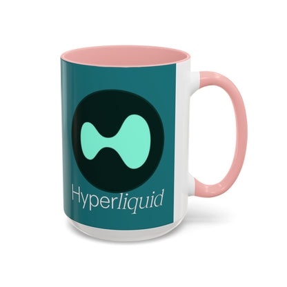 Hyperliquid White font Hyperliquid Accent Mug by cypherpunkgear.com