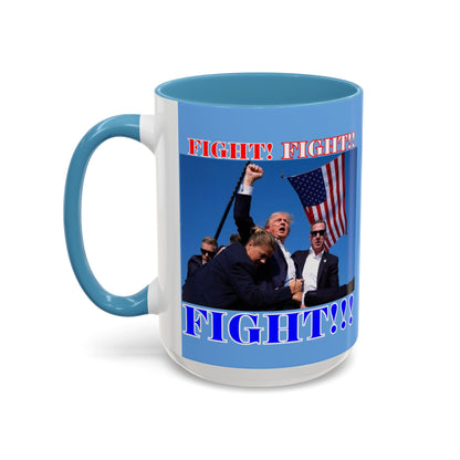 FIGHT! FIGHT!! FIGHT!!! Accent Mug by cypherpunkgear