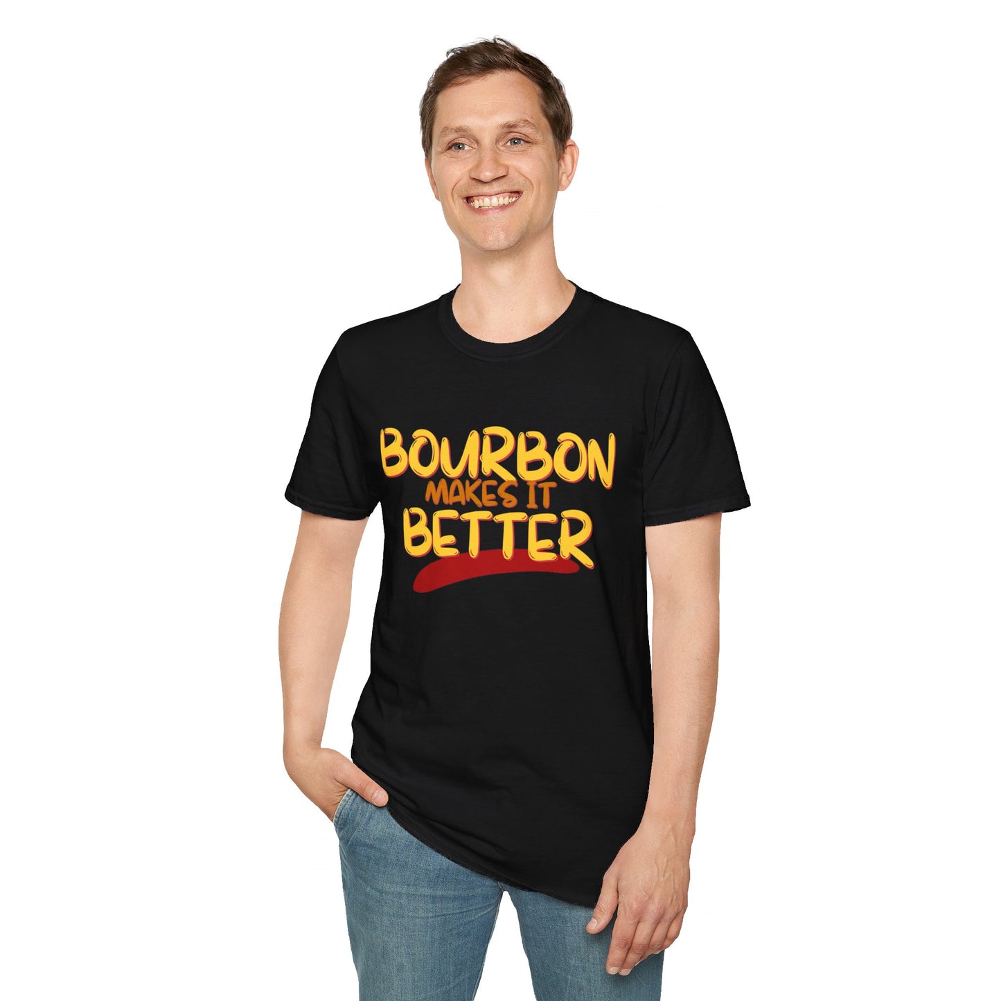 Bourbon makes it better DKcolors Unisex T-Shirt by cypherpunkgear