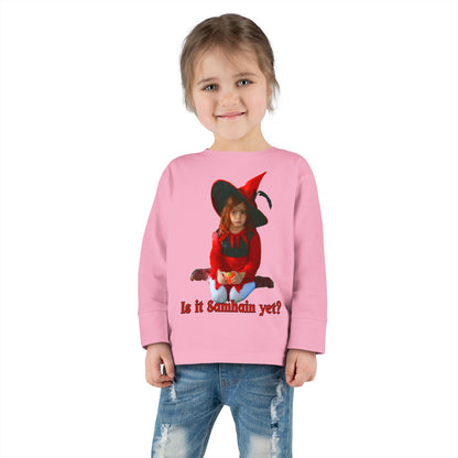 Is it Samhain yet? Toddler Long Sleeve Tee by CreepyCrafts.boo