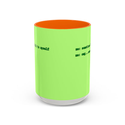 Sometimes I talk to myself - me: omg...same Light Green Accent Mug by cypherpunkgear.com