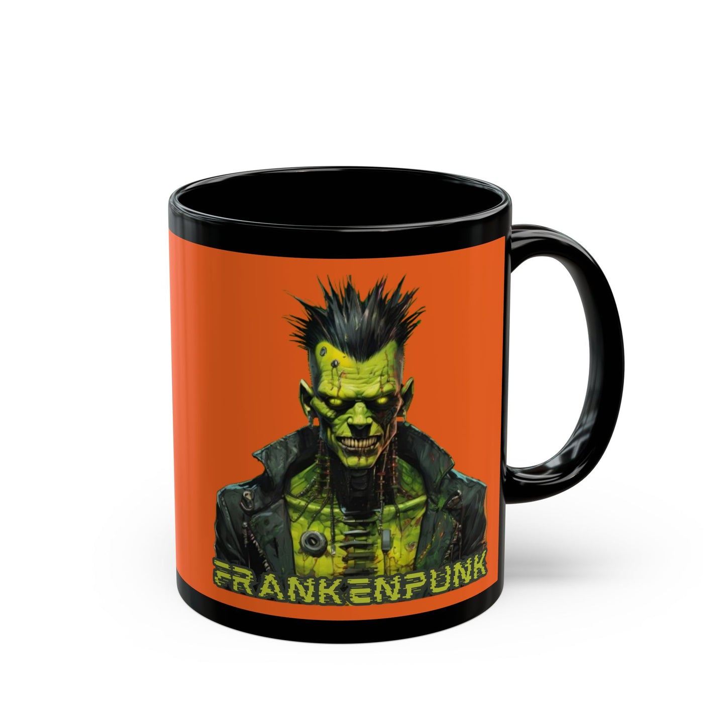 Frankenpunk Orange Mug by CreepyCrafts.boo
