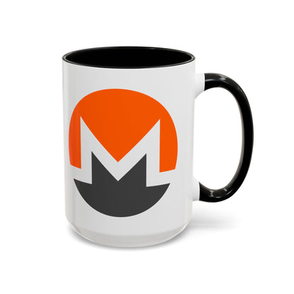 Monero (XMR) White Accent Mug by cypherpunkgear.com