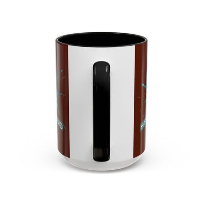 HYPE Drip Brown Accent Mug by cypherpunkgear.com