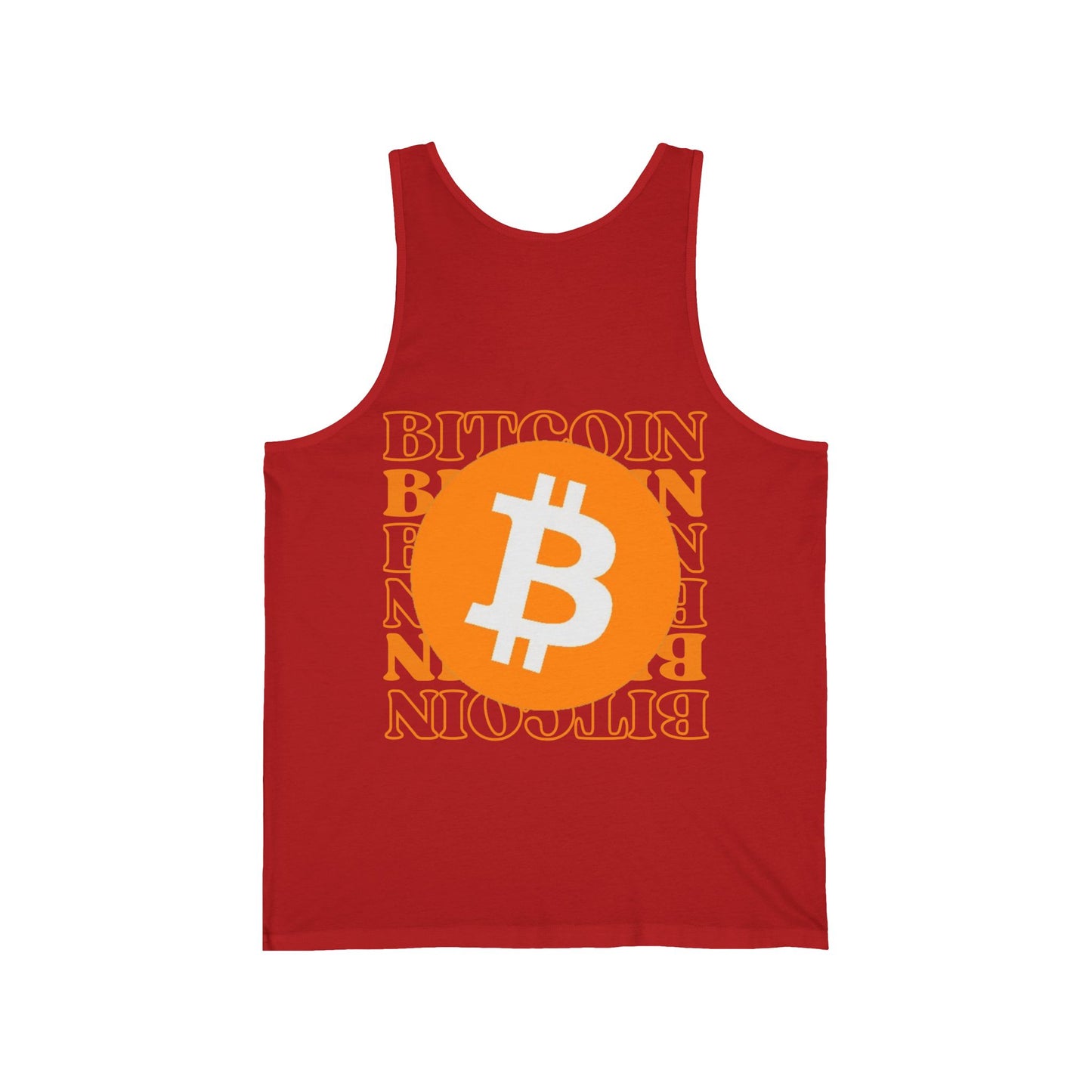 2-sided, Bitcoin, Bitcoin, Bitcoin (BTC) Unisex Jersey Tank Top by cypherpunkgear.com
