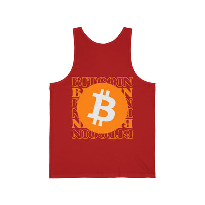 2-sided, Bitcoin, Bitcoin, Bitcoin (BTC) Unisex Jersey Tank Top by cypherpunkgear.com