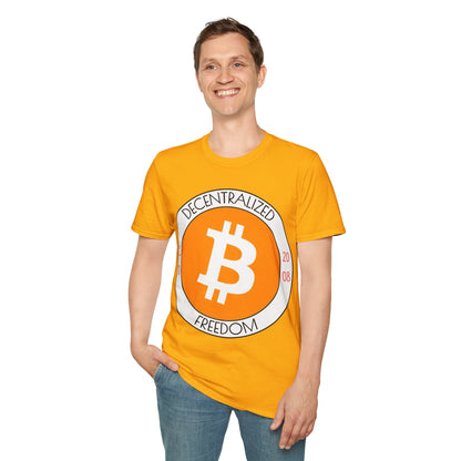 Bitcoin Decentralized Freedom LTcolors Unisex T-Shirt by cypherpunkgear