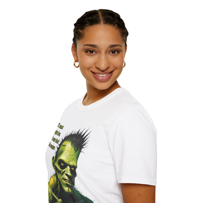 Frankenstein's Creature Light colors Unisex T-Shirt by CreepyCrafts.boo