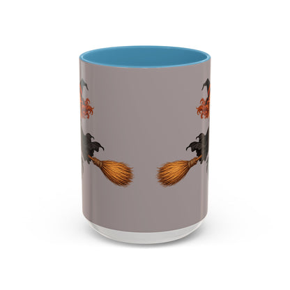 Hazel Hex Grey Accent Mug by CreepyCrafts.boo