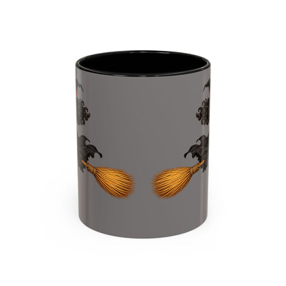 Velvet Vex Grey Accent Mug by CreepyCrafts.boo