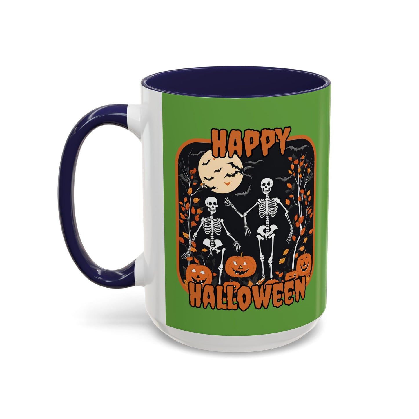 Spooktacular Skeletons of Halloween Accent Mug by cypherpunkgear