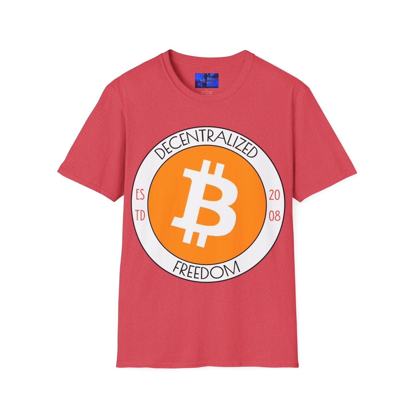 Bitcoin Decentralized Freedom LTcolors Unisex T-Shirt by cypherpunkgear