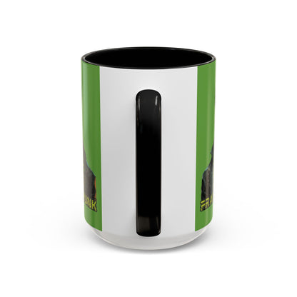 Frankenpunk Green Accent Mug by CreepyCrafts.boo