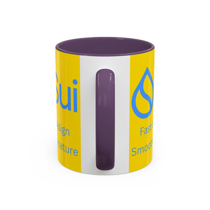 SUI Yellow Accent Mug by cypherpunkgear.com