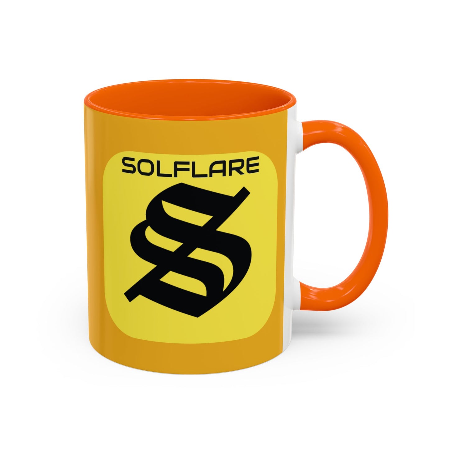 SolflareLogo Yellow Accent Mug by cypherpunkgear.com