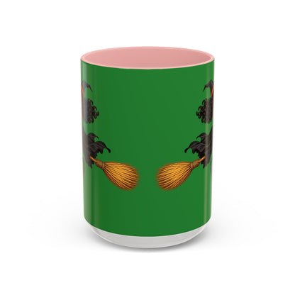 Velvet Vex Green Accent Mug by CreepyCrafts.boo