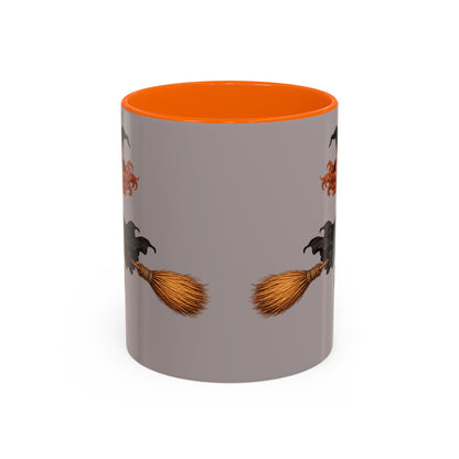 Hazel Hex Grey Accent Mug by CreepyCrafts.boo