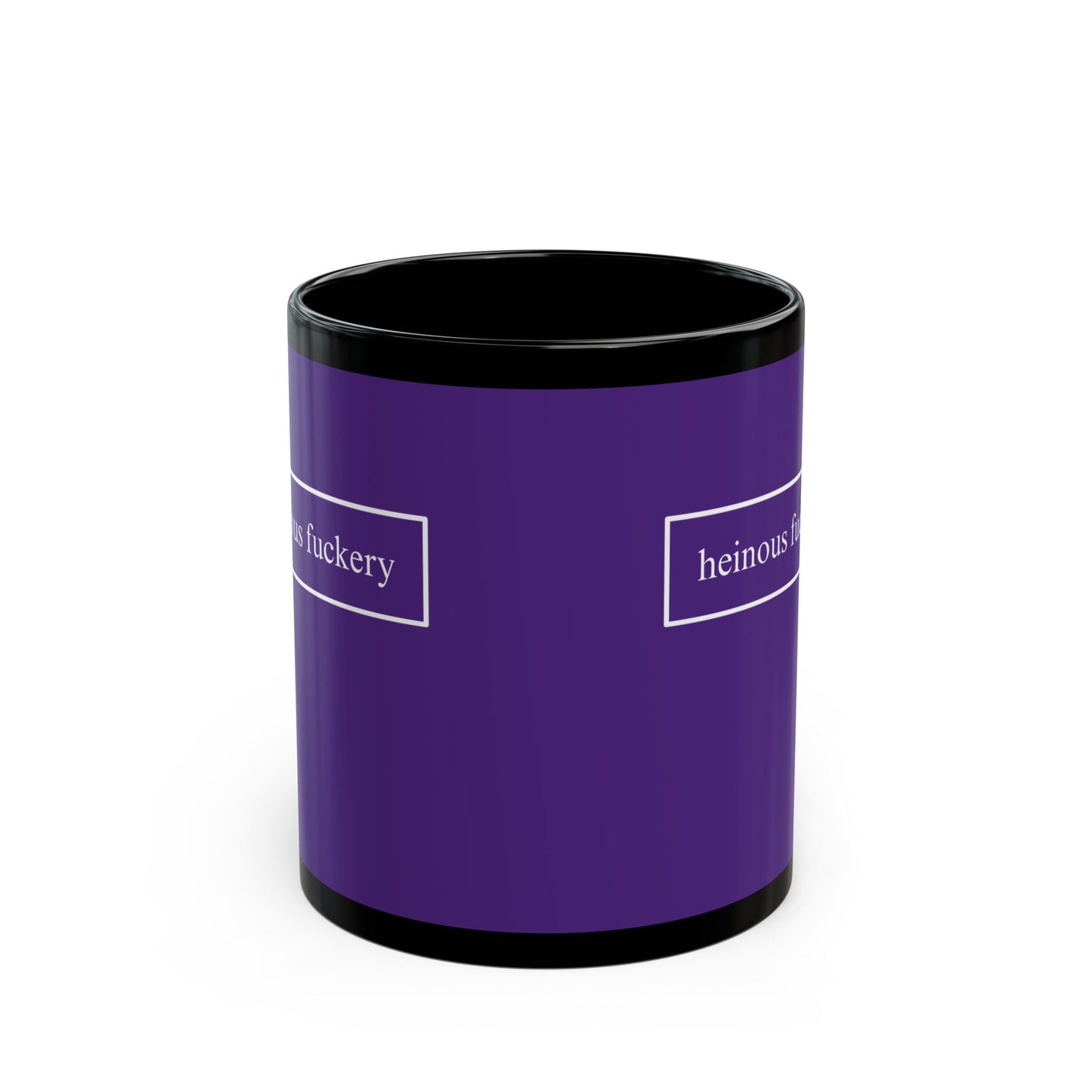 Heinous Fuckery Dark Purple Mug by cypherpunkgear.com