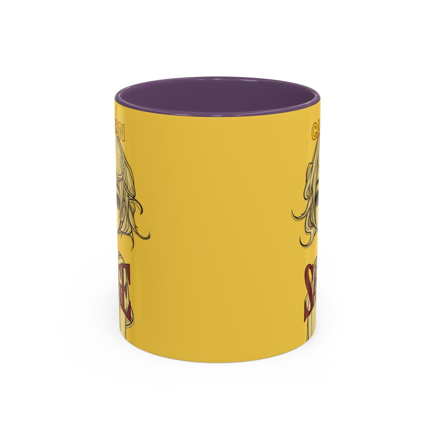 Caution, Savage Yellow Accent Mug by cypherpunkgear.com