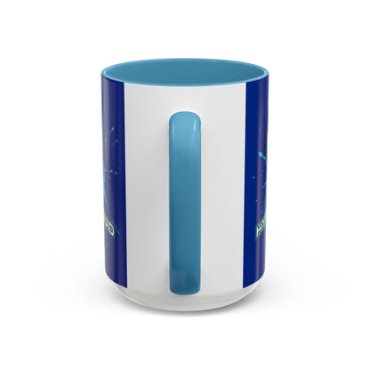 HYPE Drip Blue Accent Mug by cypherpunkgear.com