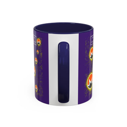 Monero (XMR) don't assume your freedoms are assured Purple Accent Mug by cypherpunkgear.com