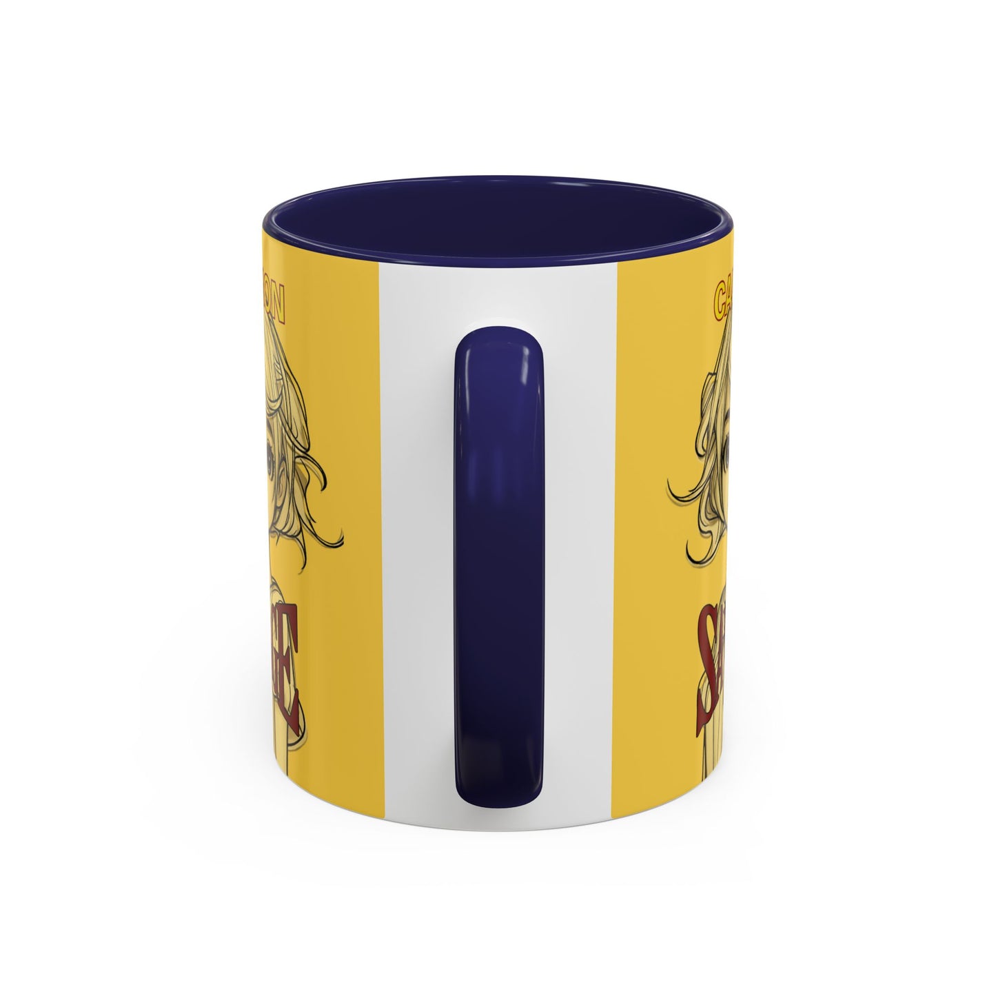 Caution, Savage Yellow Accent Mug by cypherpunkgear.com