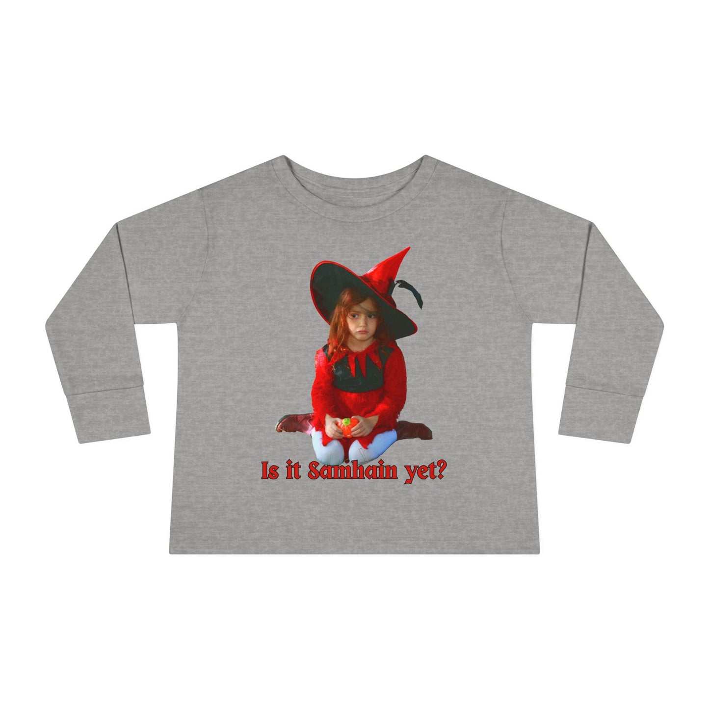 Is it Samhain yet? Toddler Long Sleeve Tee by CreepyCrafts.boo