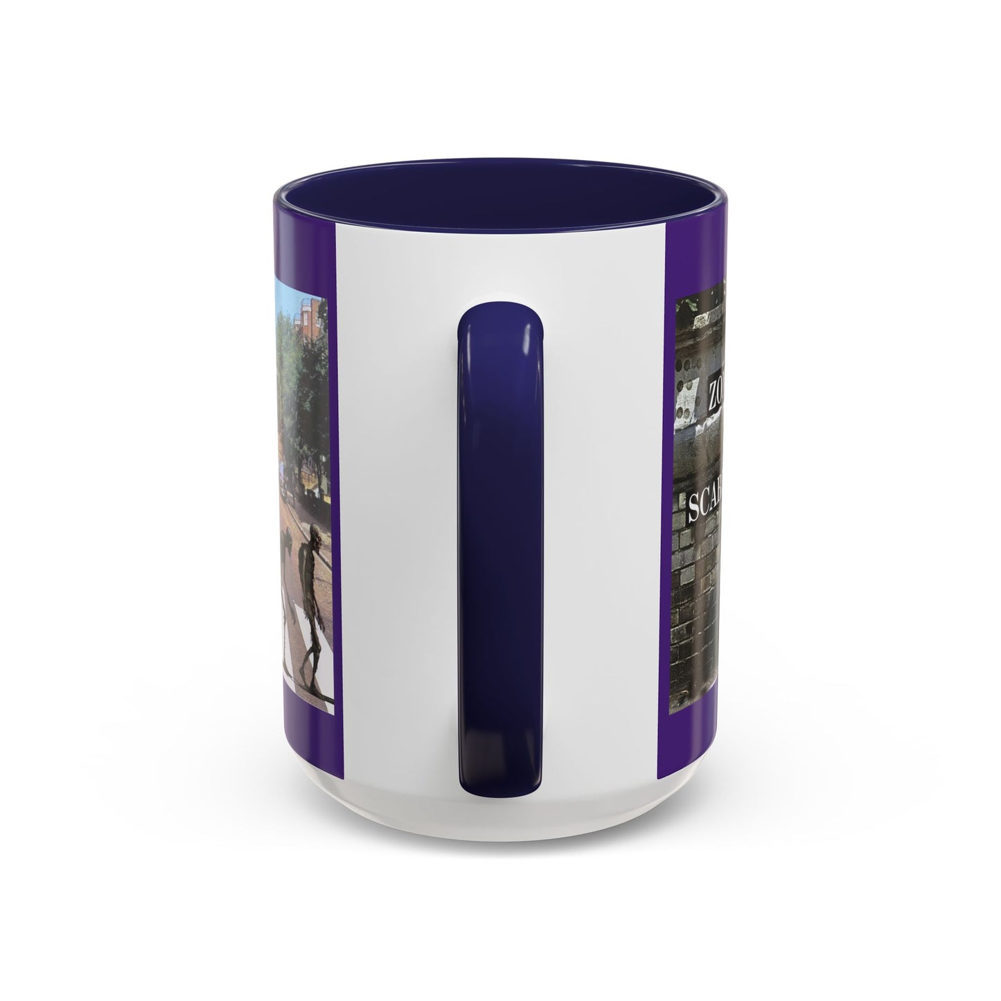 2-sided, Scabby Road Purple Accent Mug by CreepyCrafts.boo