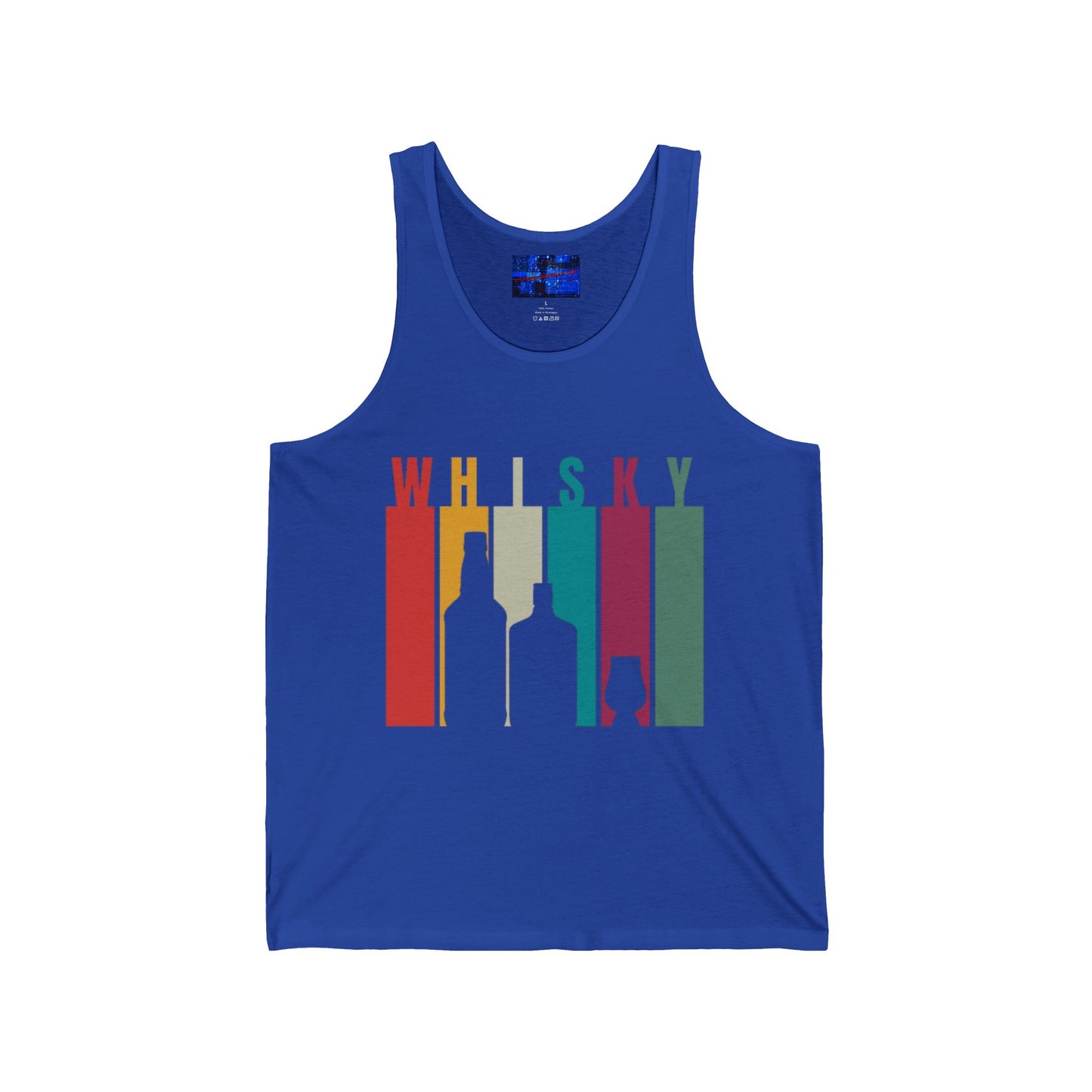 Whisky spelled without an 'e' Unisex Jersey Tank Top by cypherpunkgear.com