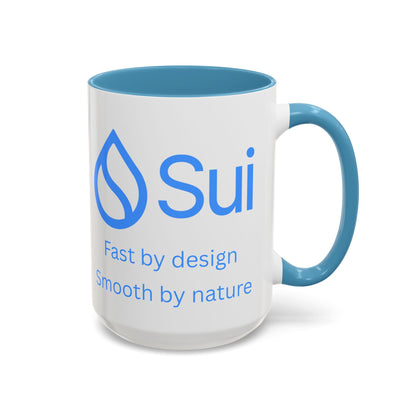 SUI White Accent Mug by cypherpunkgear.com