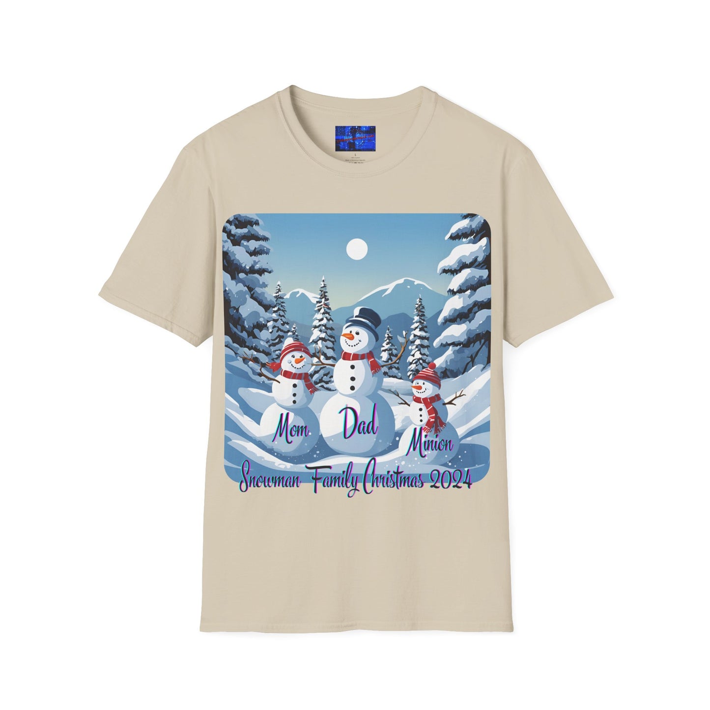 Snowman Family of 3 LTcolors Unisex T-Shirt by cypherpunkgear