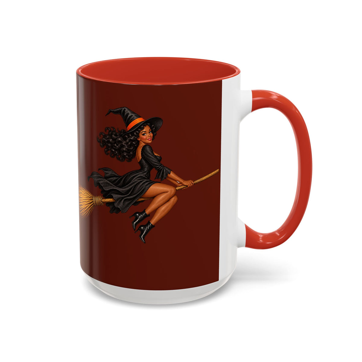 Velvet Vex Brown Accent Mug by CreepyCrafts.boo