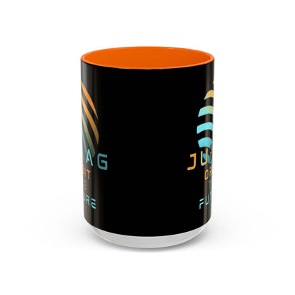 Jupiter (JUP) Orbit the Future Black Accent Mug by cypherpunkgear.com
