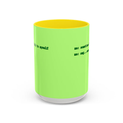 Sometimes I talk to myself - me: omg...same Light Green Accent Mug by cypherpunkgear.com