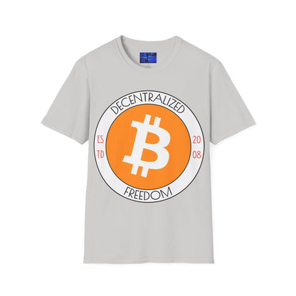Bitcoin Decentralized Freedom LTcolors Unisex T-Shirt by cypherpunkgear.com