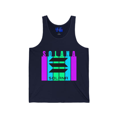 Solana (SOL) Freedom Unisex Jersey Tank Top by cypherpunkgear.com