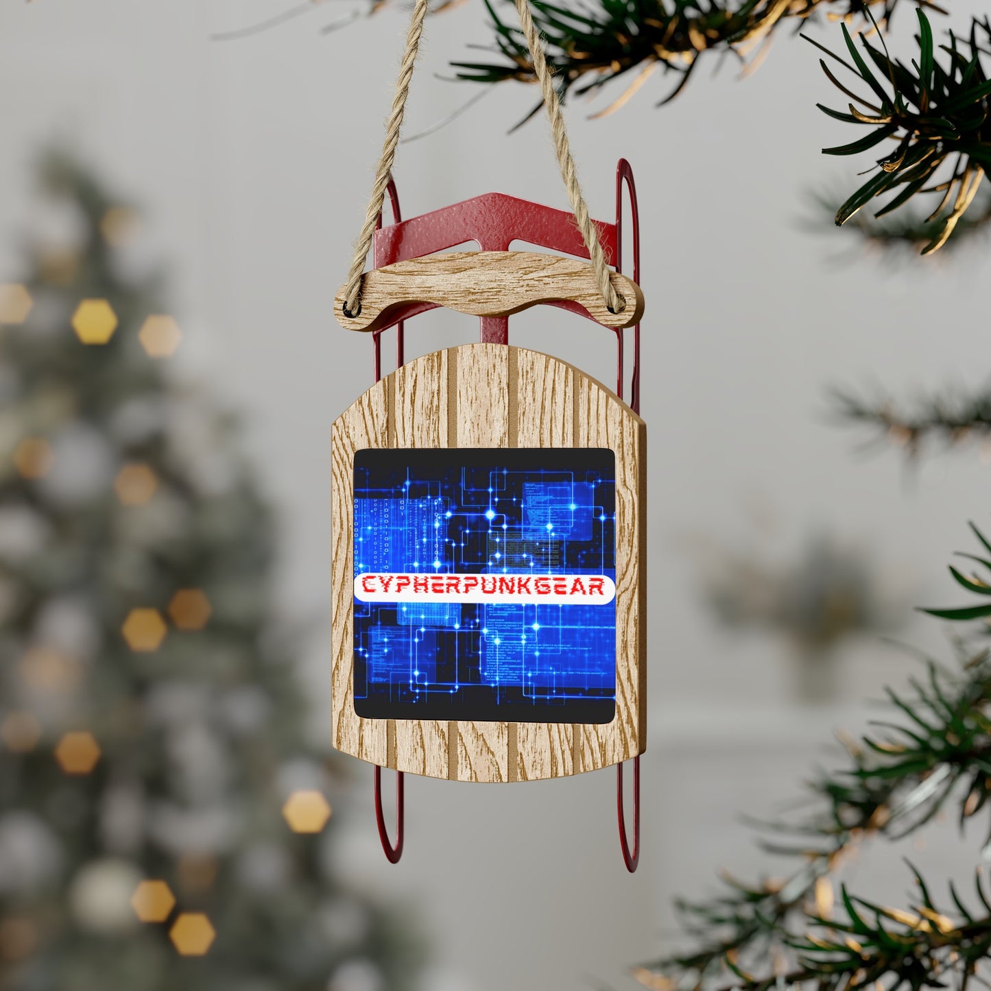 Cypherpunkgear logo Sled Ornament by cypherpunkgear