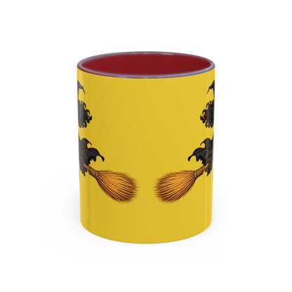 Velvet Vex Yellow Accent Mug by CreepyCrafts.boo