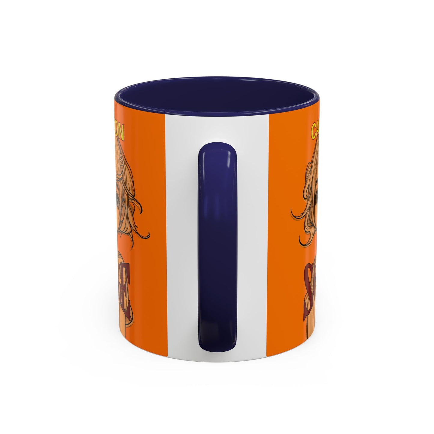 Caution, Savage Orange Accent Mug by cypherpunkgear.com